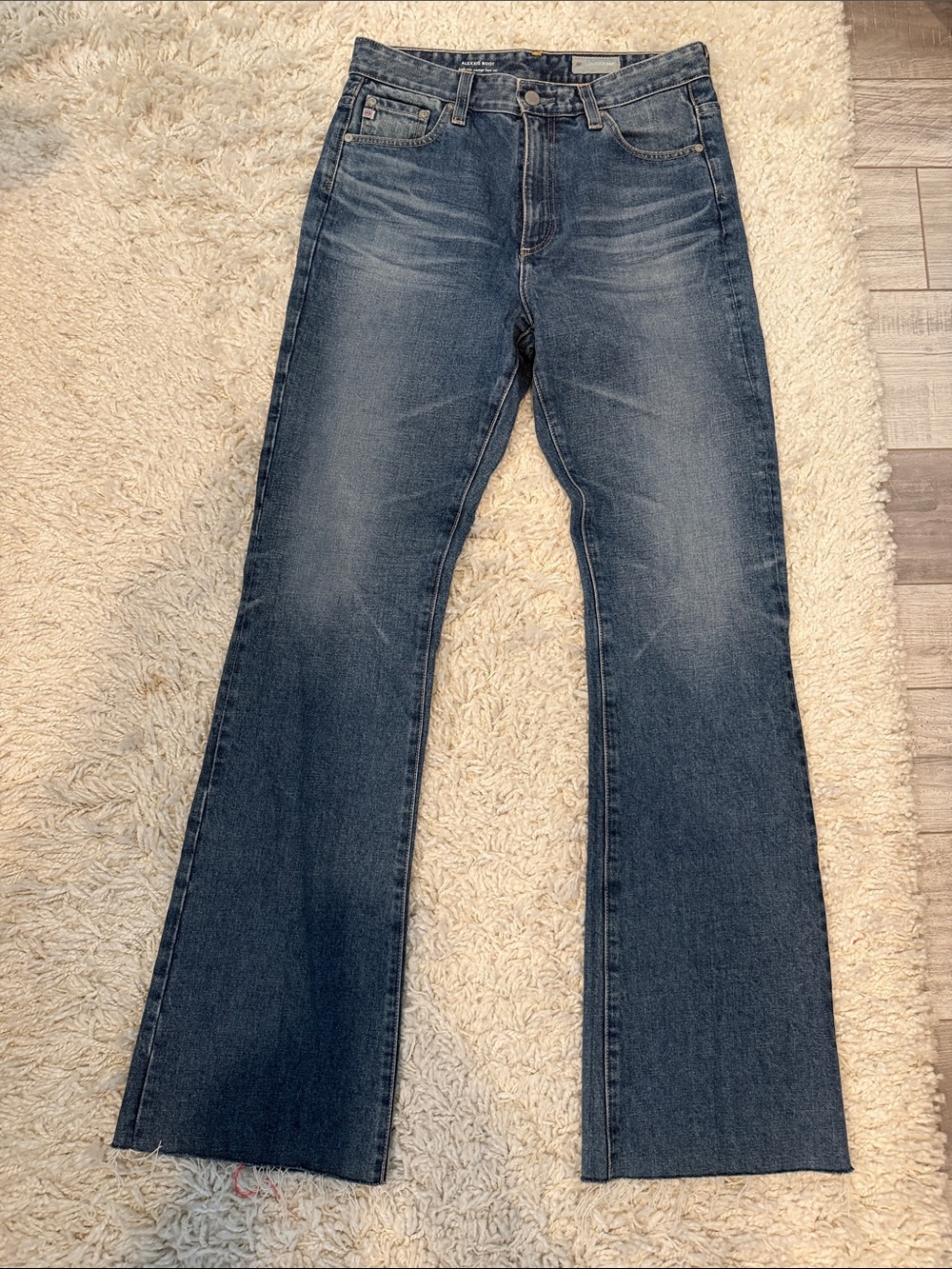 AG Adriano Goldschmidt Women's Dark Blue Flared Jeans